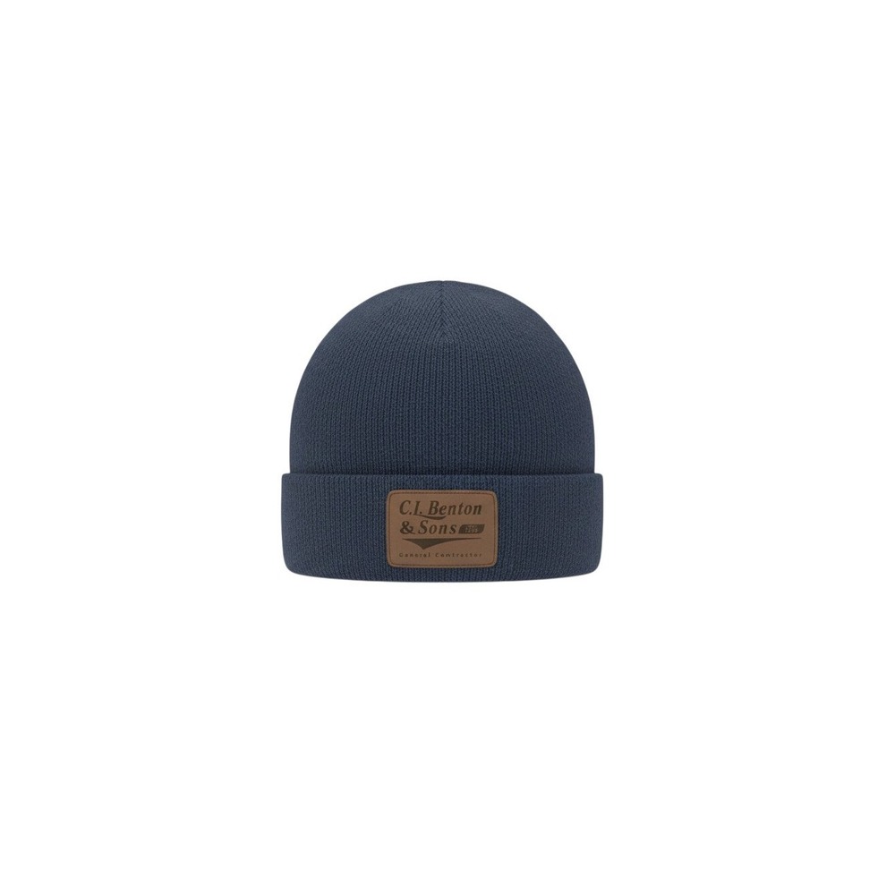 Richardson Beanie Hat Mens OSFM Navy Blue C.I. Benton & Sons Patch Style 137